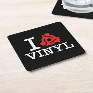 I 45 Adapter Vinyl Square Paper Coaster