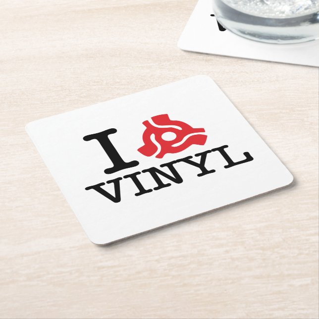 I 45 Adapter Vinyl Square Paper Coaster (Angled)