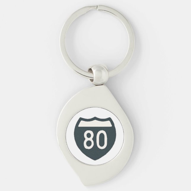 I-80 Design Keychain (Front)