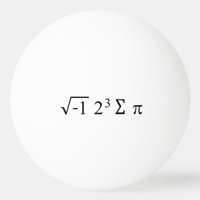 i 8 sum pi Funny Math Equation Pi Day Ping Pong Ball (Front)