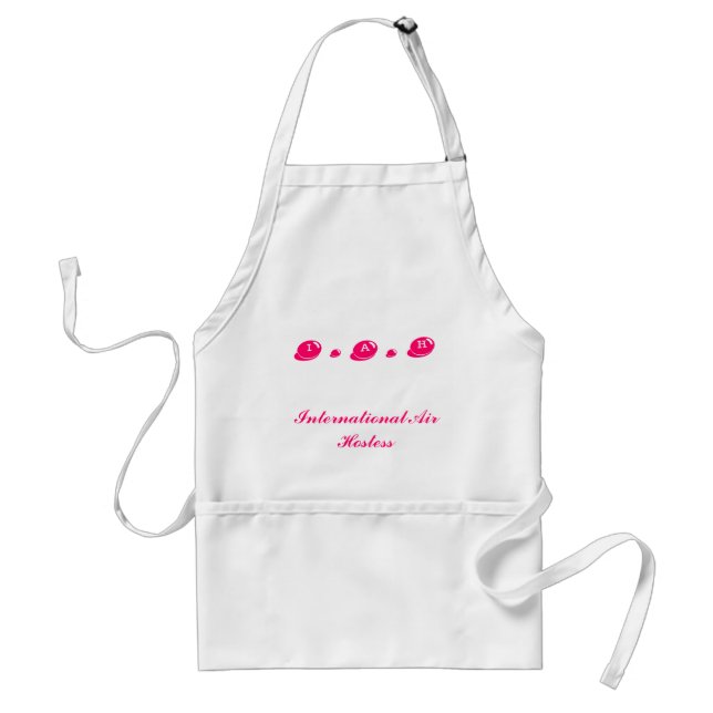 I . A . H, International Air Hostess Adult Apron (Front)