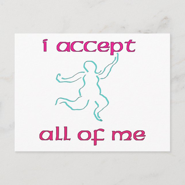I accept all of me 1 postcard (Front)