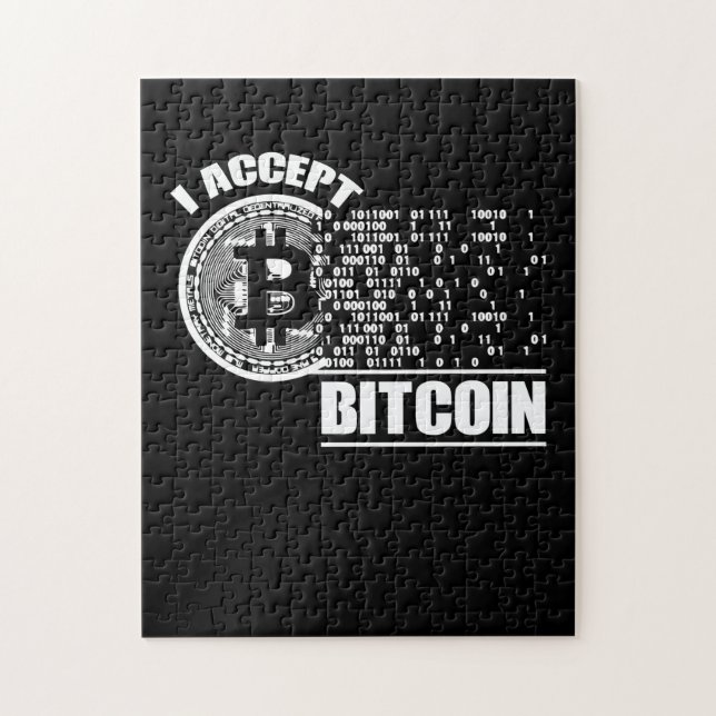 I Accept Bitcoin Crypto Jigsaw Puzzle (Vertical)
