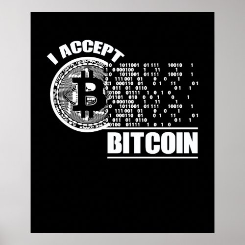 I Accept Bitcoin Crypto Poster
