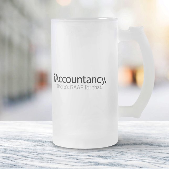i Accountancy - There's GAAP For That Frosted Glass Beer Mug (Creator Uploaded)