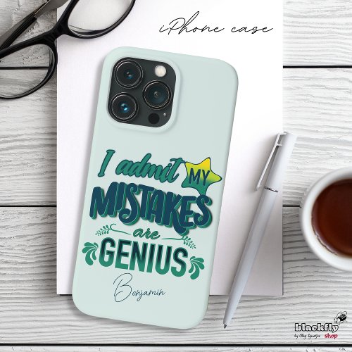 I admit my mistakes are genius  Flawed genius Case_Mate iPhone 14 Pro Max Case