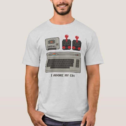 I adore my C64 8bit T_Shirt Commodore 64