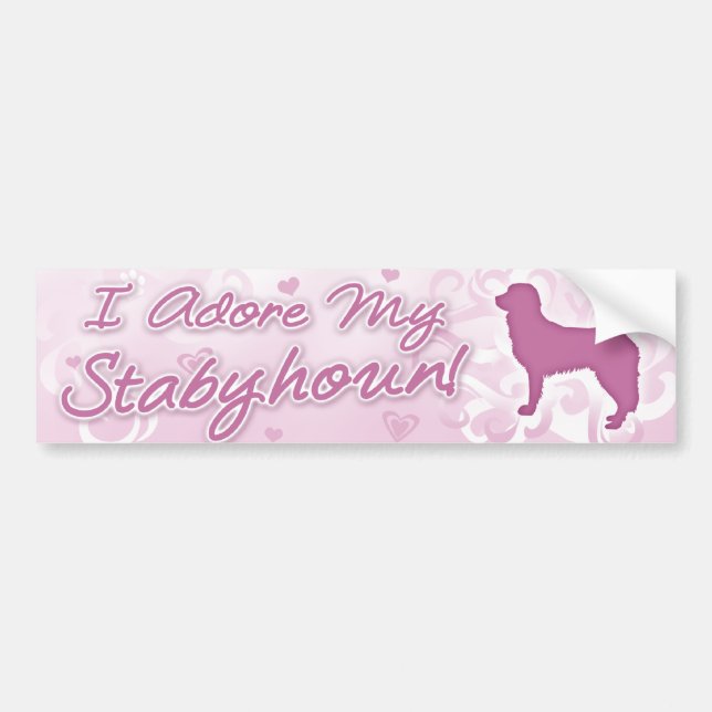 I Adore my Stabyhoun Bumper Sticker (Front)