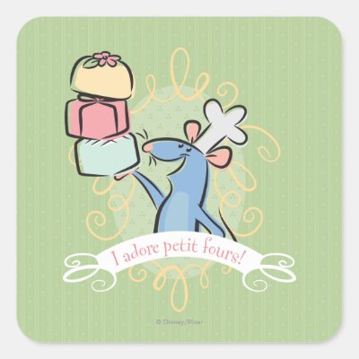 I adore petit fours! square sticker