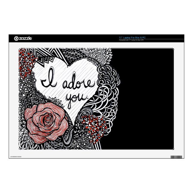 I Adore You 17" Laptop Skin (Product)