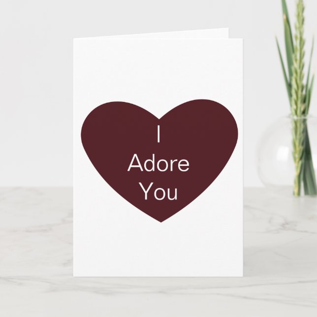I Adore You Holiday Card (Front)