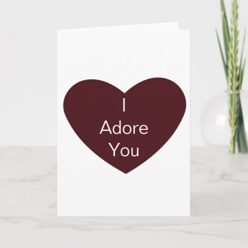 I Adore You Holiday Card