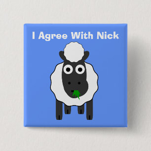 I Agree With Nick ~ Political U.K General Election Button