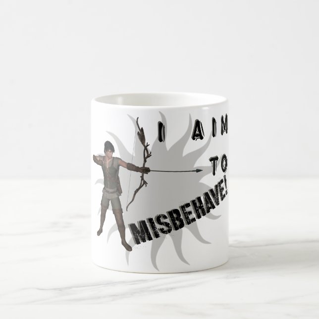 I aim to misbehave! coffee mug (Center)