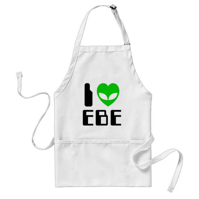 I Alien Heart EBE Adult Apron (Front)