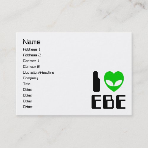 I Alien Heart EBE Business Card