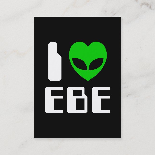 I Alien Heart EBE Business Card (Back)