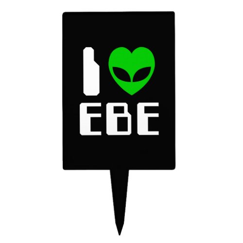 I Alien Heart EBE Cake Topper