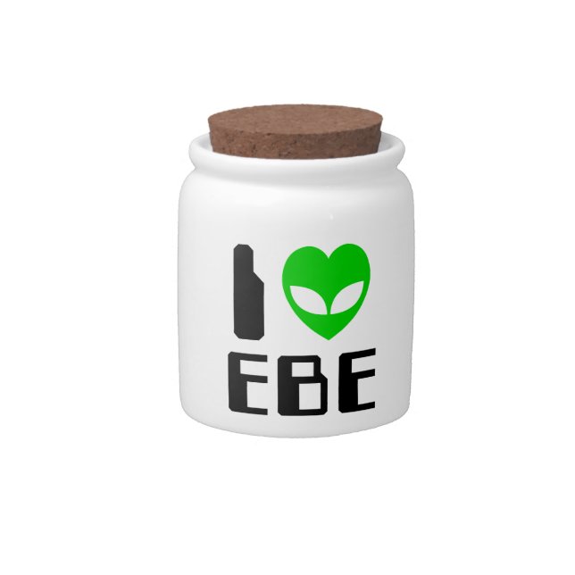 I Alien Heart EBE Candy Jar (Front)