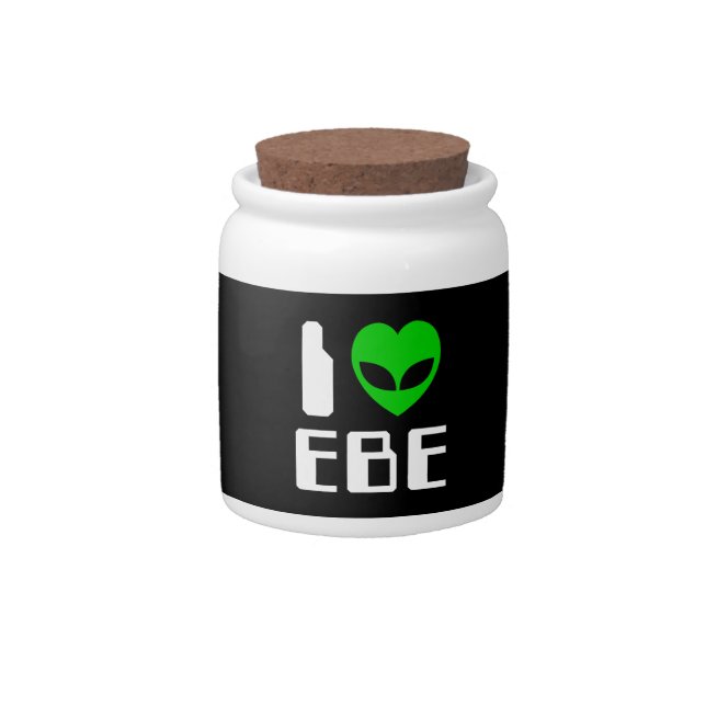 I Alien Heart EBE Candy Jar (Front)