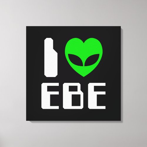 I Alien Heart EBE Canvas Print