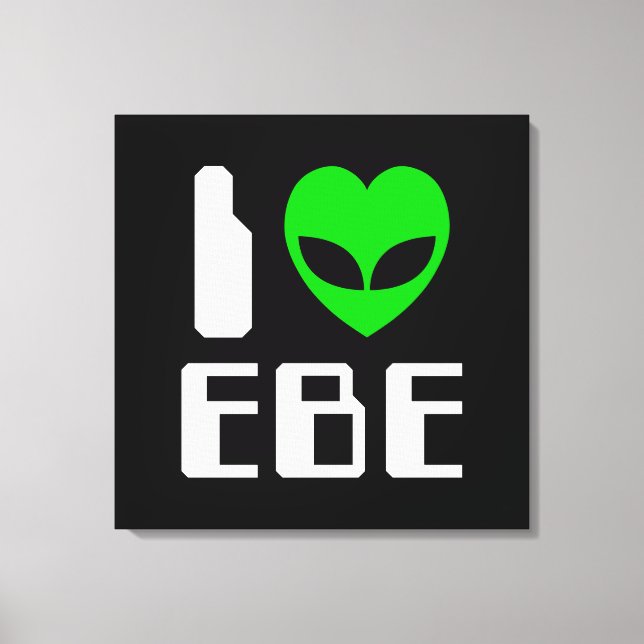 I Alien Heart EBE Canvas Print (Front)