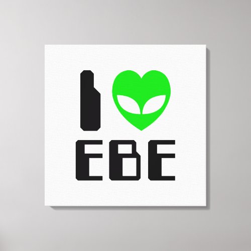 I Alien Heart EBE Canvas Print