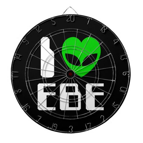 I Alien Heart EBE Dartboard With Darts