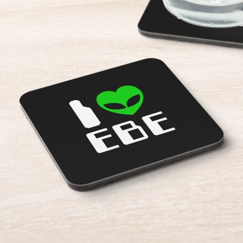 I Alien Heart EBE Drink Coaster