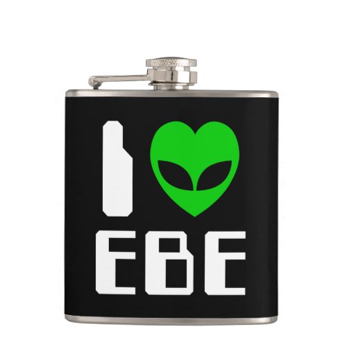 I Alien Heart EBE Hip Flask