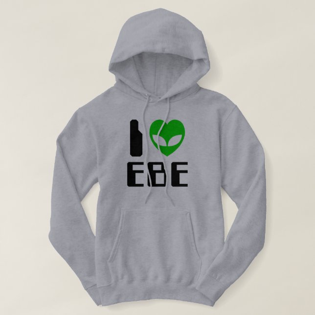 I Alien Heart EBE Hoodie (Design Front)