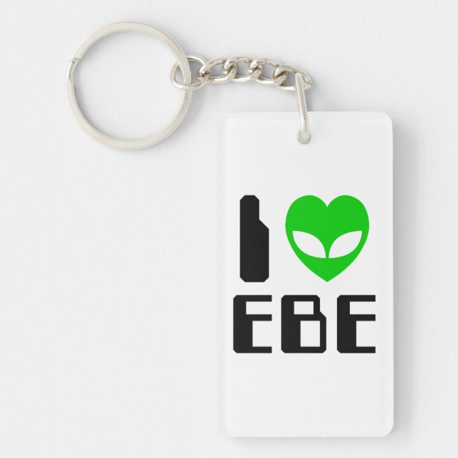 I Alien Heart EBE Keychain (Front)