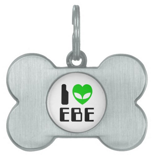 I Alien Heart EBE Pet ID Tag