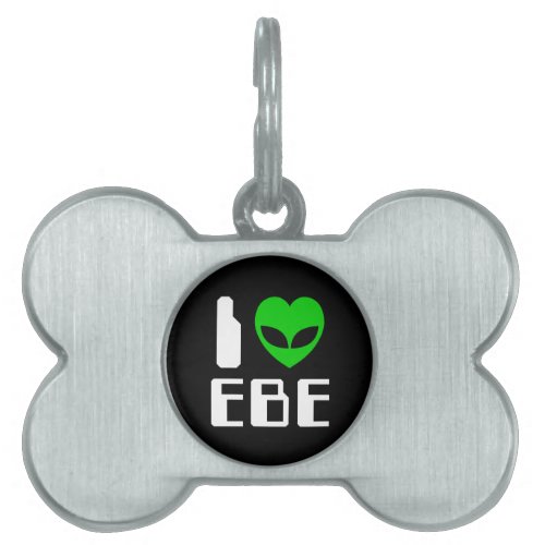 I Alien Heart EBE Pet Tag