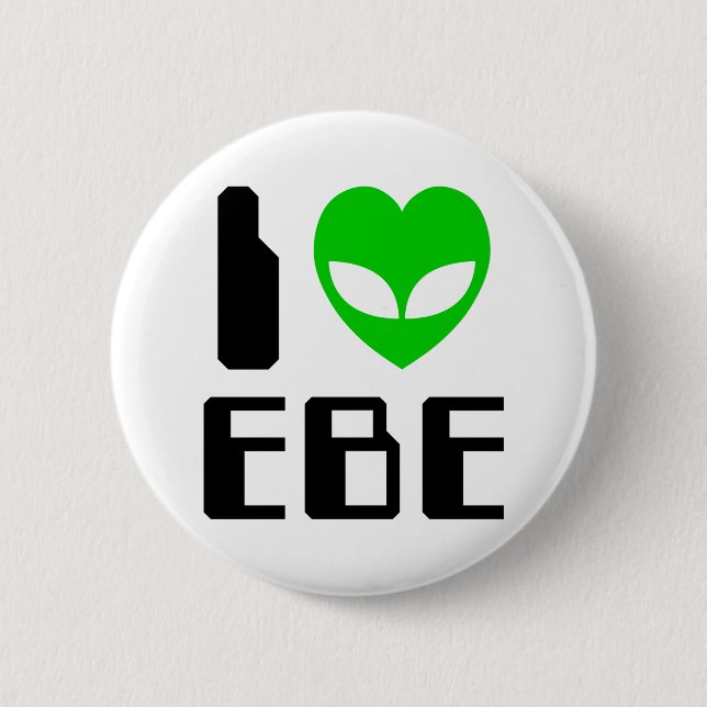 I Alien Heart EBE Pinback Button (Front)