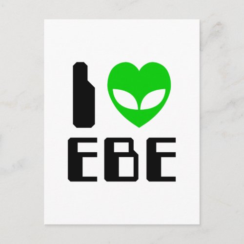 I Alien Heart EBE Postcard