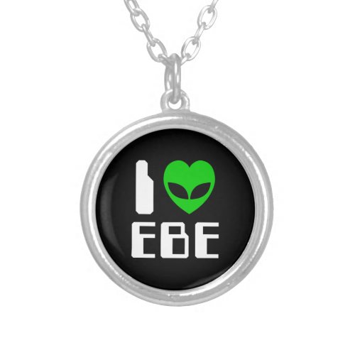 I Alien Heart EBE Silver Plated Necklace