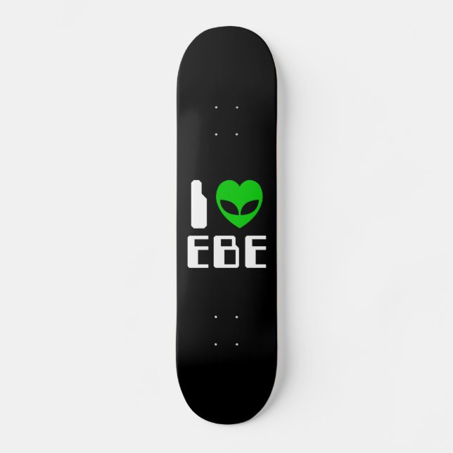 I Alien Heart EBE Skateboard Deck (Front)