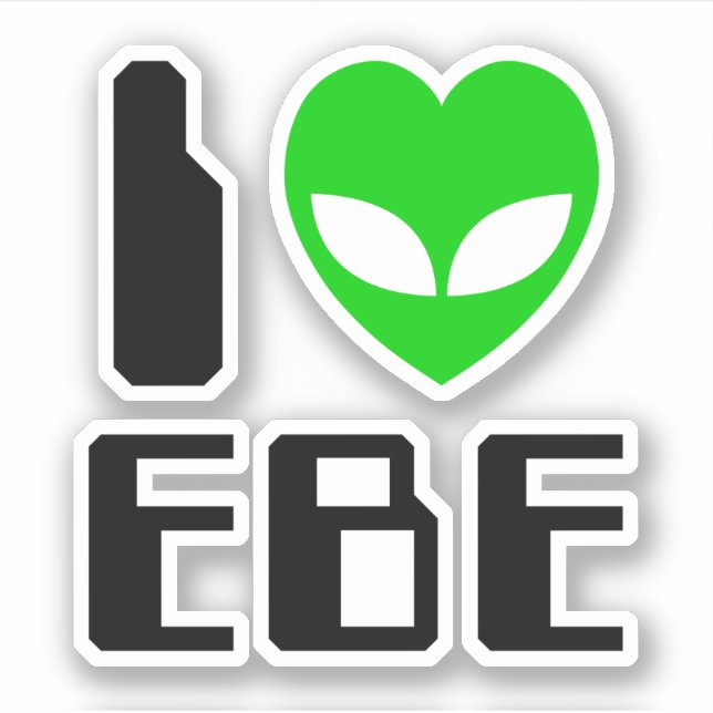 I Alien Heart EBE Sticker (Front)
