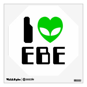 I Alien Heart EBE Wall Decal