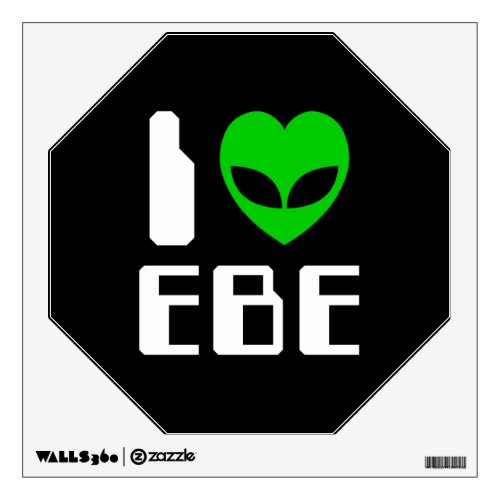 I Alien Heart EBE Wall Decal