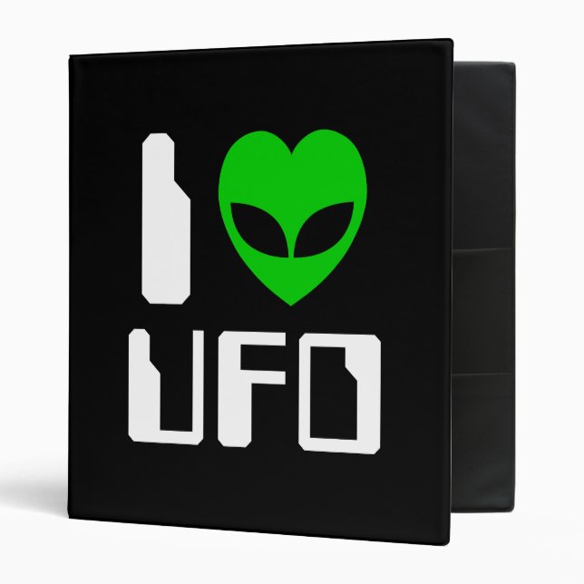 I Alien Heart UFO 3 Ring Binder (Front/Inside)