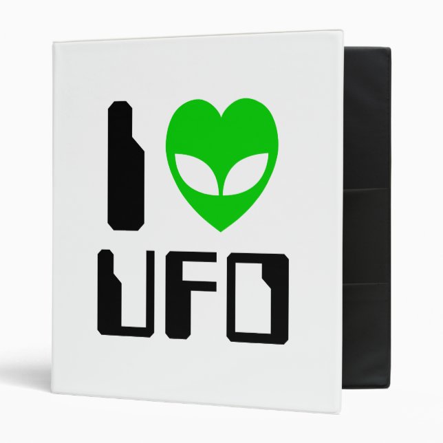 I Alien Heart UFO 3 Ring Binder (Front/Inside)