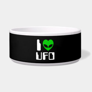 I Alien Heart UFO Bowl