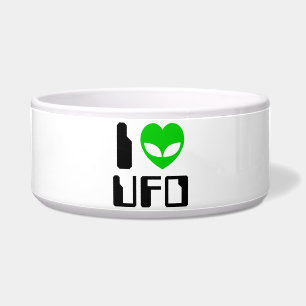 I Alien Heart UFO Bowl