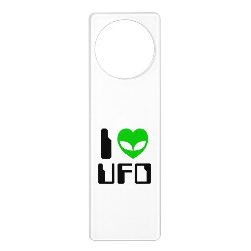 I Alien Heart UFO Door Hanger