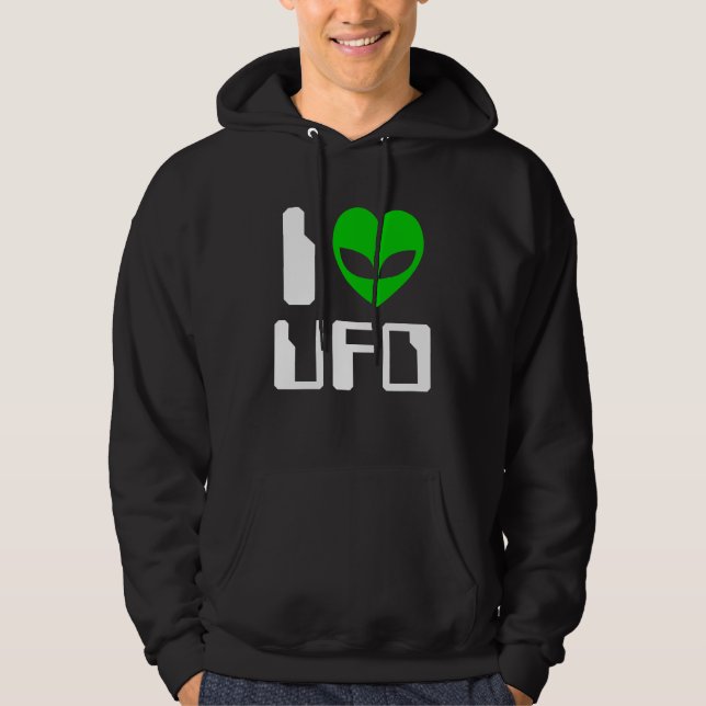 I Alien Heart UFO Hoodie (Front)