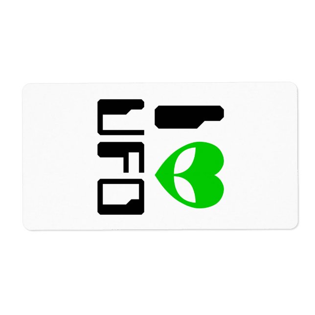 I Alien Heart UFO Label (Front)