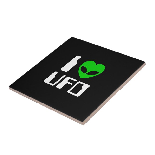 I Alien Heart UFO Tile (Side)