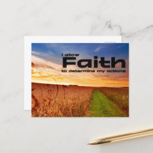 "I allow faith" Motivation Affirmation Postcard